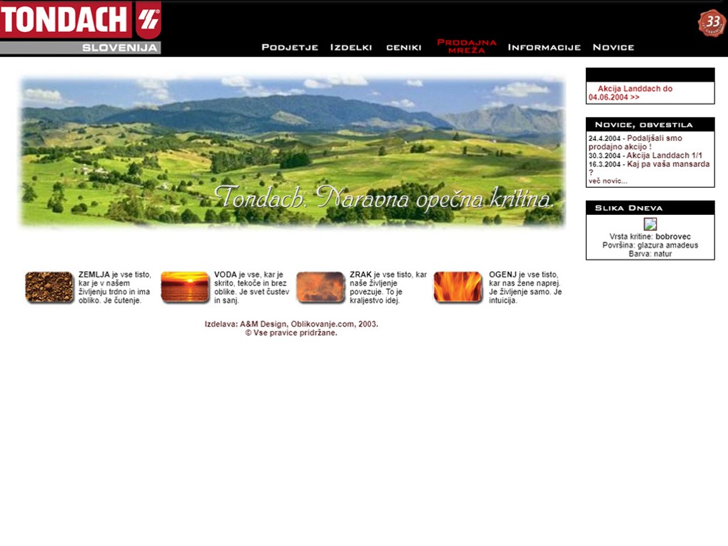 TONDACH Slovenija - prenova spletnih strani